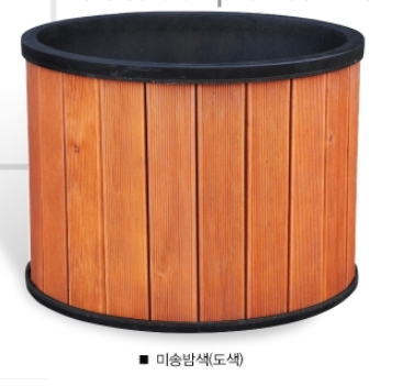 Pe목재원형분/대/720/550/자연색/밤색/선택/주문생산//택배별도