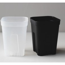 정사각긴슬립화분투명/흑색/선택