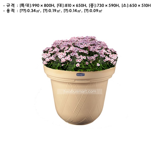 U1형:체크무늬원형화분원형/도로화분